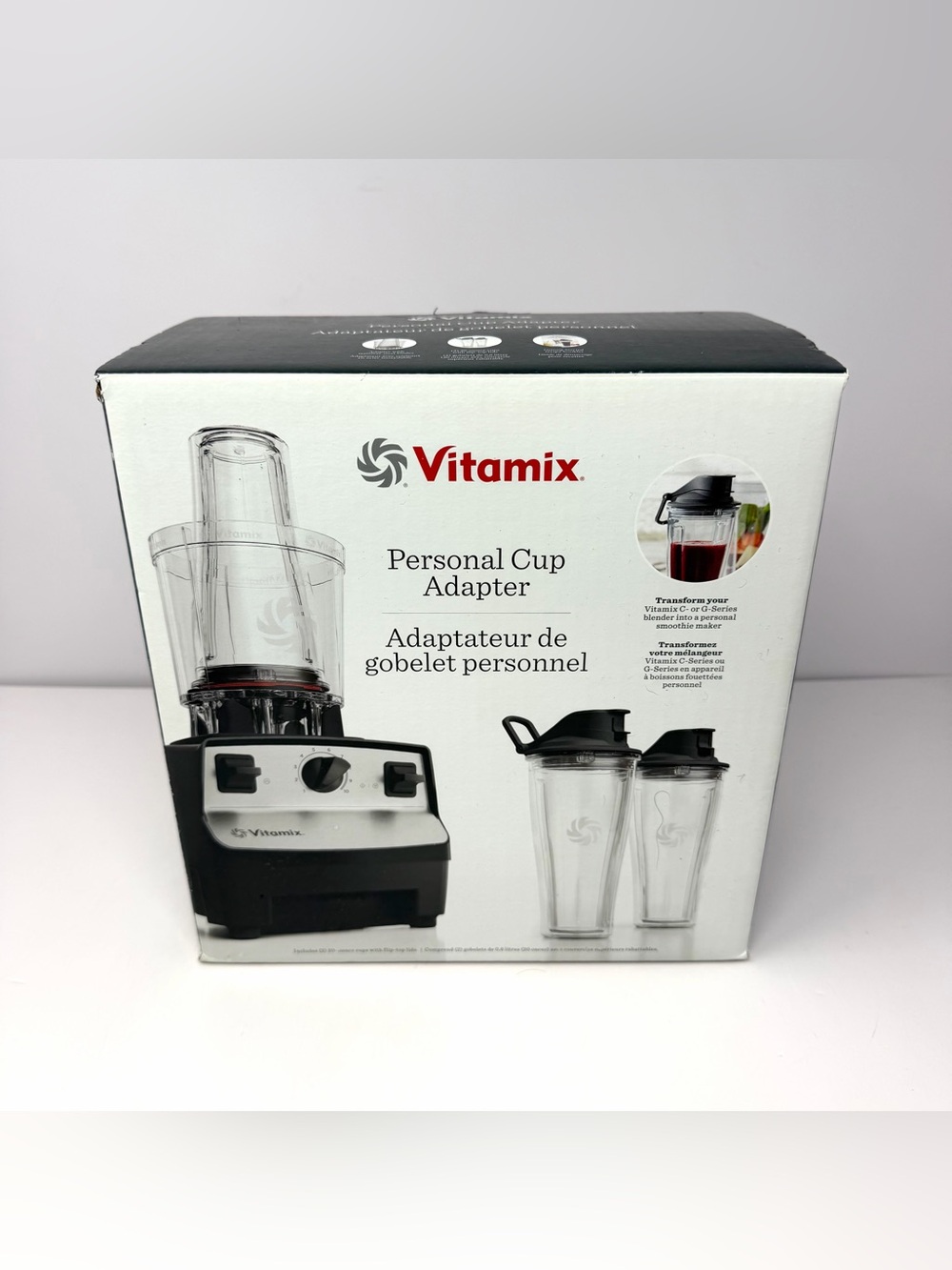 Vitamix Personal Cup Adapter Set C & G Series Two 20oz Cups & Lids VM0223 NEW